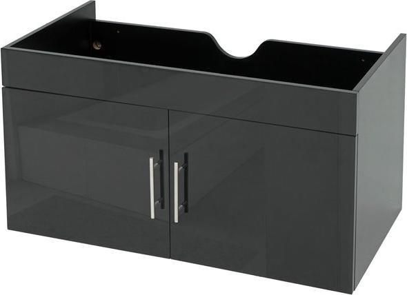 Actual product image Mendler Washbasin base cabinet, washbasin base cabinet bathroom furniture, high gloss 90cm sch