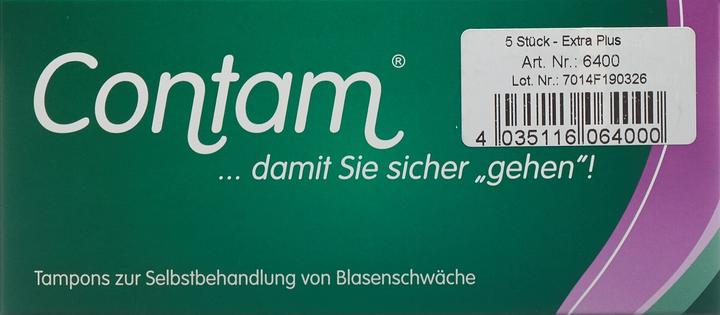 Produktbild Contam Vaginaltampon 40mm Extra Plus (5 Stk) (5 x)