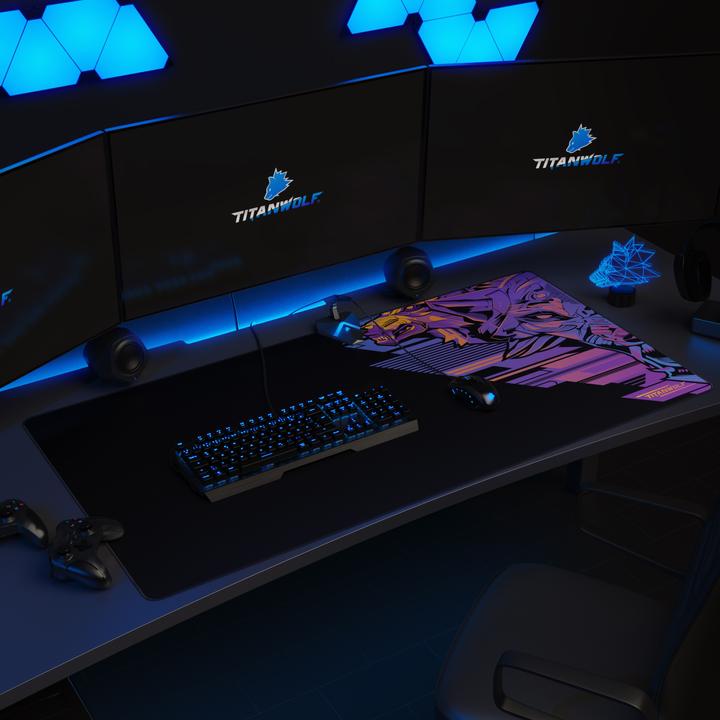 Produktbild Titanwolf Gaming Mauspad, XXXL Speed Mausmatte 1200 x 600 mm, Geschwindigkeit & Präzision, Vector Gradient (3XL)