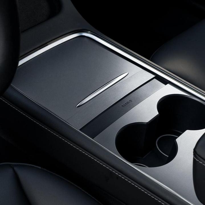 Image du produit Baseus HUB USB T-Space Series pour Tesla Model 3 / Y avec câble USB C 45W intégré - Noir