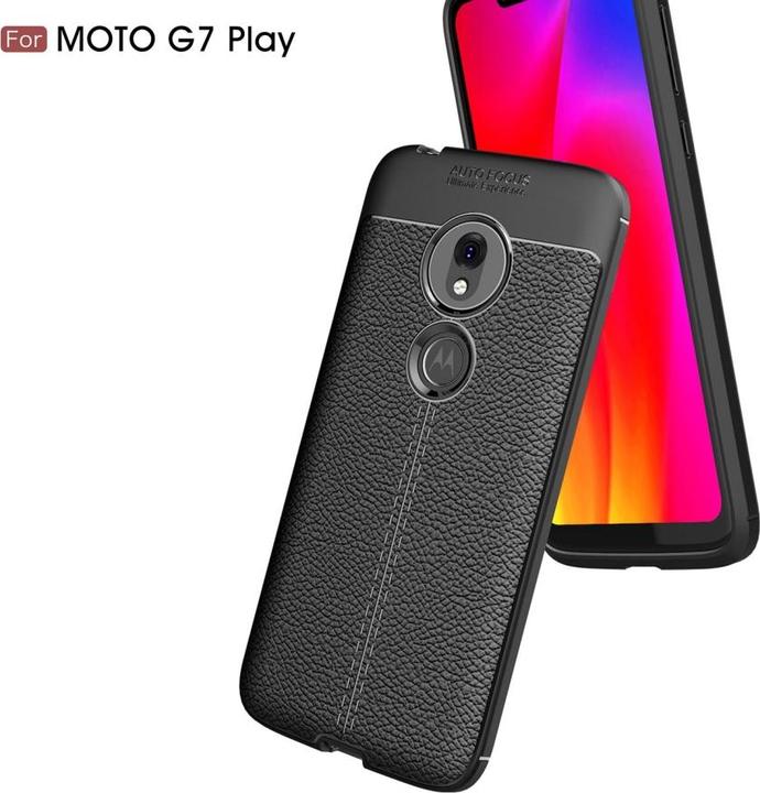 Produktbild Screenguard Motorola Moto G7 Play Hülle Leather Design TPU Cover (Motorola Moto G7 Play)