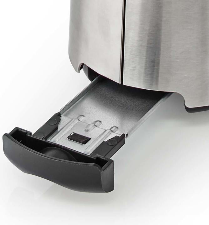 Produktbild Nedis Toaster Edelstahl Serie 1 Steckplätz Bräunungsstufen: 6 Auftaufunktion Brötchenaufsatz Alumini (EU-Stecker)
