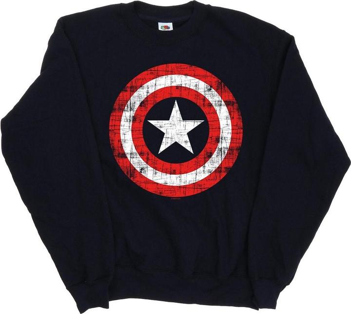 Image du produit - Sweat AVENGERS CAPTAIN AMERICA SCRATCHED SHIELD - Homme (L)