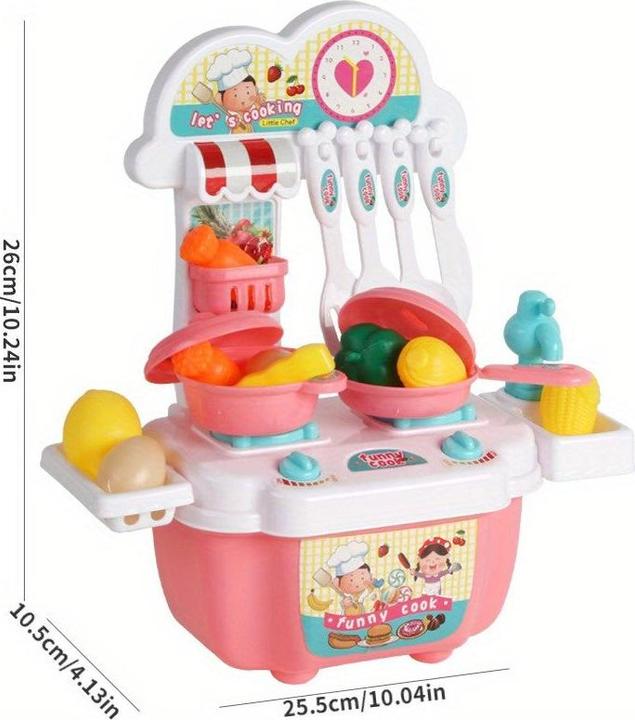 Image du produit Activity Board Maison de jeux pour enfants, jouets de simulation de cuisine, ustensiles de cuisine, mini batterie