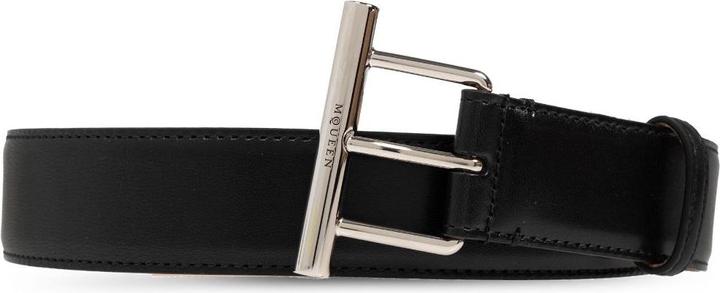 Alexander McQueen Cinture Nero E Argento