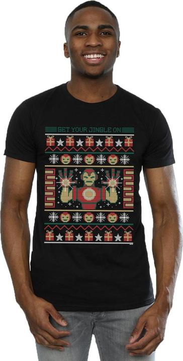 Image du produit - T-shirt IRON MAN GET YOUR JINGLE ON FAIR ISLE - Homme (4XL)