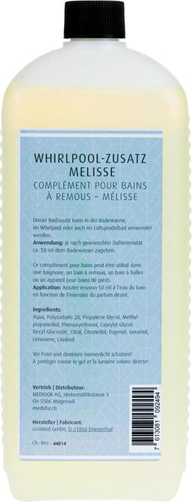Produktbild Medidor Whirlpool Zusatz Melisse 1 Liter (1000 ml, Badesalz)