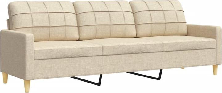 Image du produit VidaXL Canapé Salon Canapé rembourré Fauteuil 2 pièces Crème Tissu (3 places, 2 places)