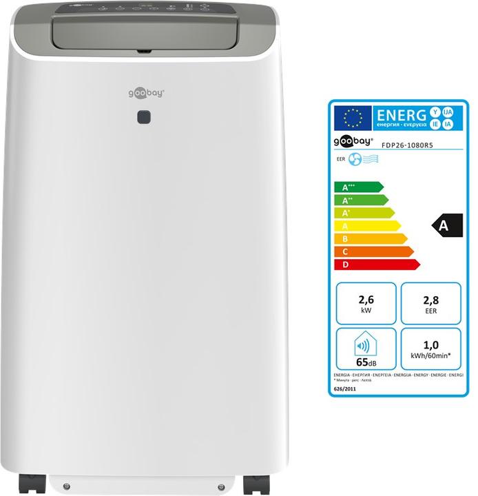 Actual product image Goobay Local Air Conditioner 9000 BTU/2600 W with Remote Control and Timer (20 m², 9000 BTU/h)