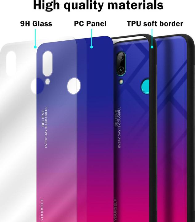 Produktbild Cadorabo TPU 2 Farben Glas Cover (Huawei P Smart (2019))