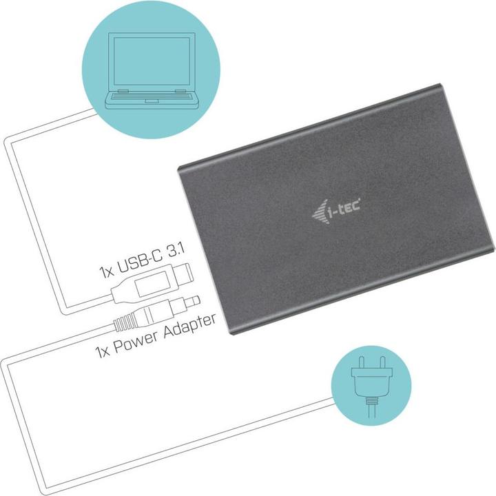 Produktbild i-tec USB-C 3.1/3.0 MySafe Festplattengehaeuse fuer 2x SATA M.2 Festplatten RAID 0/1/JBOD USB-C 3.1 Gen... (2.5", M.2)