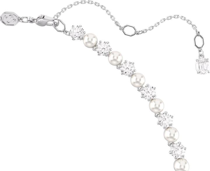 Immagine prodotto Swarovski Matrix Tennis Halskette Kristallperle Rundschliff Weiss (Metallo Swarovski)