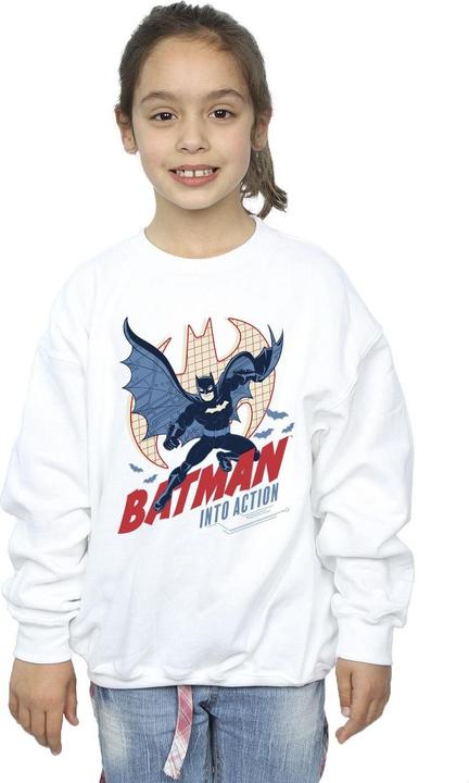Actual product image Girls Batman Into Action Sweatshirt (104)