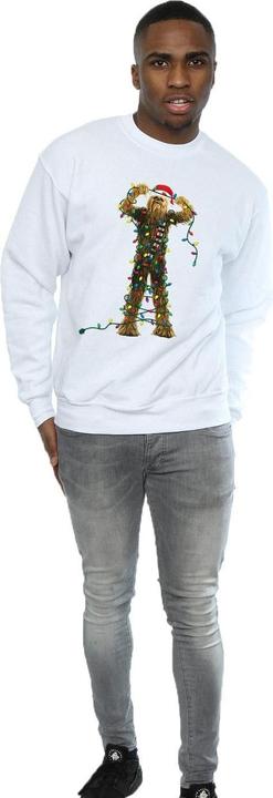 Actual product image Star Wars Mens Chewbacca Christmas Lights Sweatshirt (XXL)