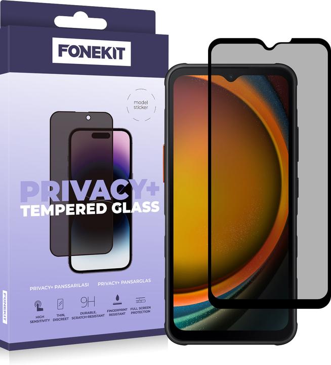 Immagine prodotto FoneKit Privacy+ Full Cover Glass, Samsung Galaxy Xcover7, black (1 Pezzo/i, Samsung Galaxy Xcover 7)