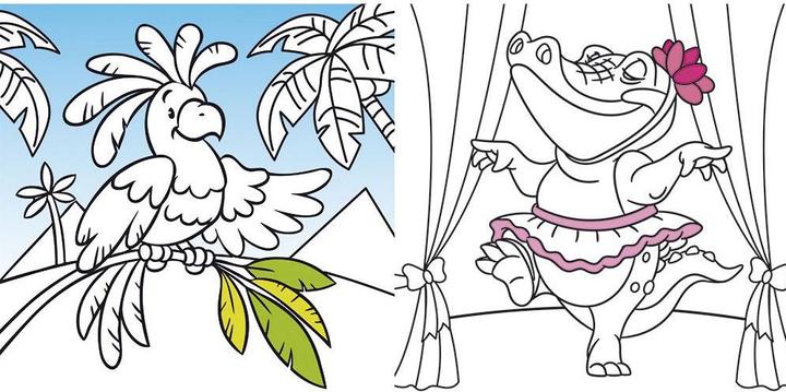 Produktbild Tiere-Malbuch Lustige Motive zum Ausmalen