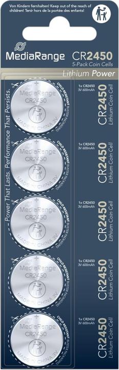 Immagine prodotto MediaRange CR2450 (5 pz., CR2450, 540 mAh)