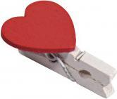 Immagine prodotto Rayher Clip di legno con cuore, 25 mm, 12 pezzi
