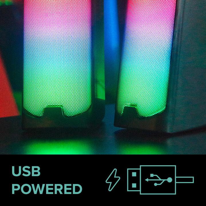 Actual product image Speedlink TONOS RGB Gaming Stereo Speaker, black