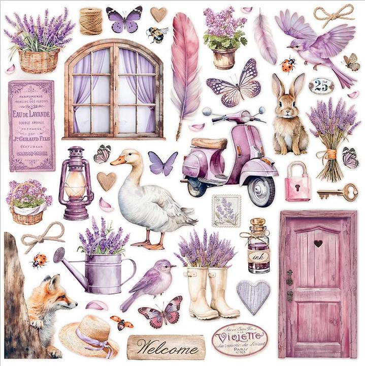 Actual product image Stamperia Lavender" scrapbook block (190 g/m², 10 x)