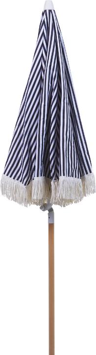 Actual product image Beliani Parasol ⌀ 150 cm black / white with valance MONDELLO (1.50 m)