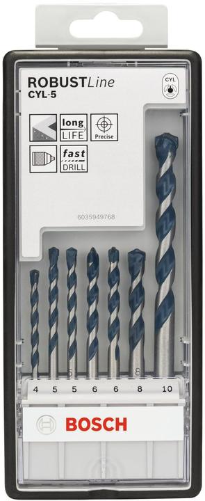 Produktbild Bosch Professional Zubehör 7-tlg. CYL-5 Betonbohrer-Set, Robust Line, 4–10 mm (4, 5, 6, 8, 10 mm)