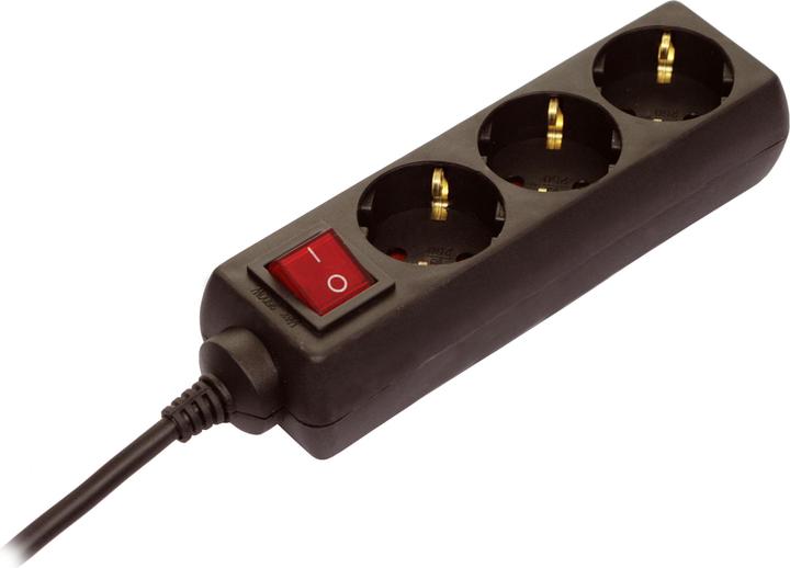 Image du produit As - Schwabe 11362 Prises multiples avec interrupteur Noir Protection (3 x, CEE 7/3, 1.40 m)