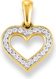 Natsumi Schmuck Anhänger Herz Diamant Gold 18K/750 (750/18 K Gelbgold)