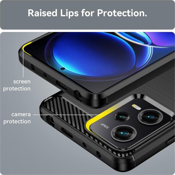 Immagine prodotto Screenguard Xiaomi Redmi Note 12 Pro 5G Cover Carbonio spazzolato Soft TPU (Xiaomi Redmi Note 12 Pro 5G)