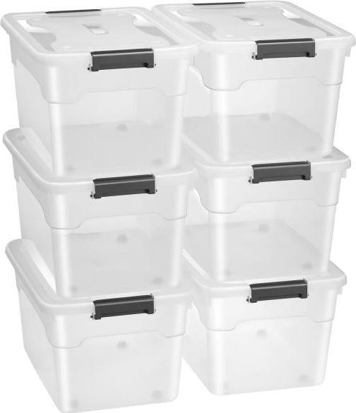 Actual product image Juskys Storage box set with lid (58 x 43 x 34 cm, 60 l)