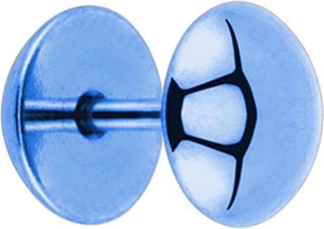 Image du produit Star Piercing Fake Plug Halbkugel hellblau (Acier chirurgical 316L, sans laiton)