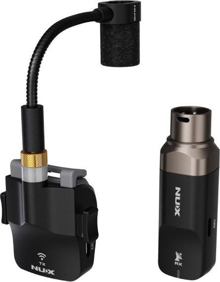 Actual product image NUX B6 Wireless saxophone microphone with cloth