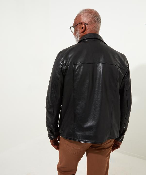 Actual product image Joe Browns Classic Leather Jacket with Vintage Check Lining (XXL)