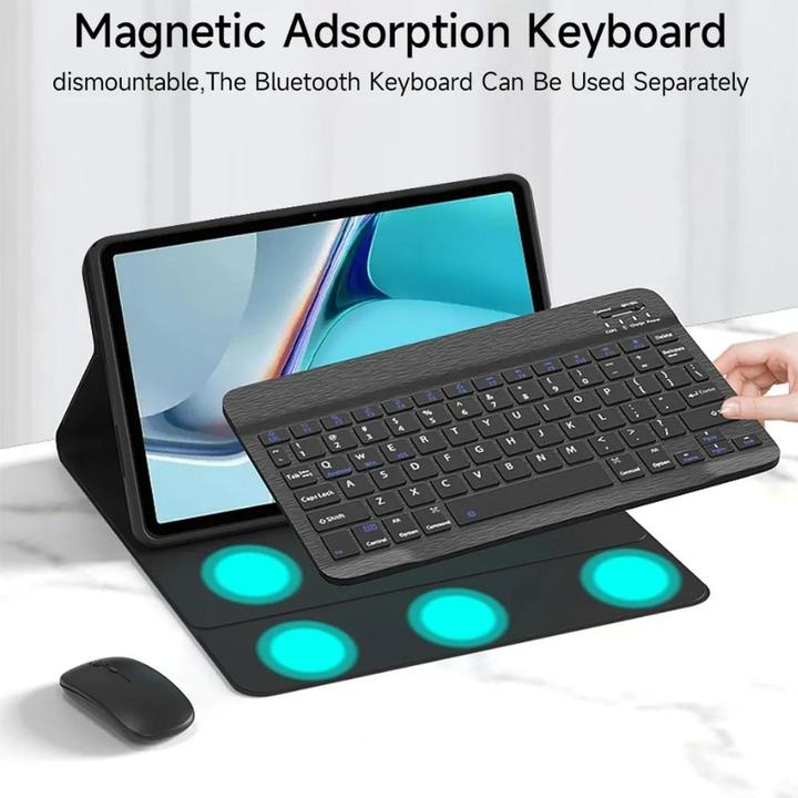 Produktbild Lobwerk 3in1 Bluetooth Tastatur (Schwarz) + Maus + Cover für Apple iPad 10. Gen 2022 10.9 Zoll Zoll Case Sch (X)