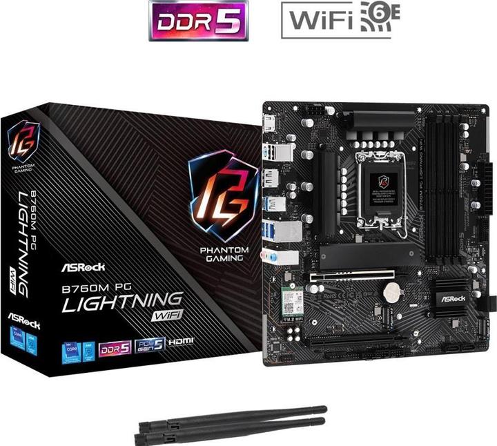 Actual product image AsRock B760M (LGA 1700, Intel B760, mATX)