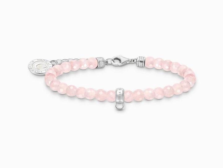 Produktbild Thomas Sabo Member Charm-Armband mit rosa Beads Silber (19 cm, Emaille, Silber 925)