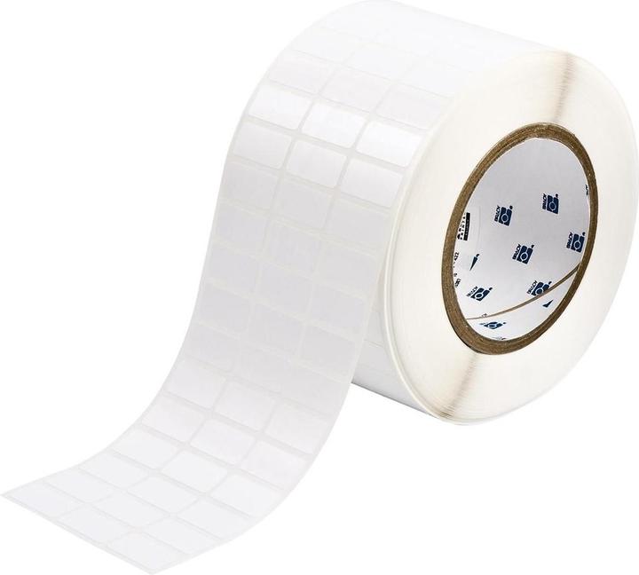 Actual product image Brady THT-5-7546-10, tamper-proof polyester, white, glossy, 25.40 x 12.70 mm, permanent, 3-