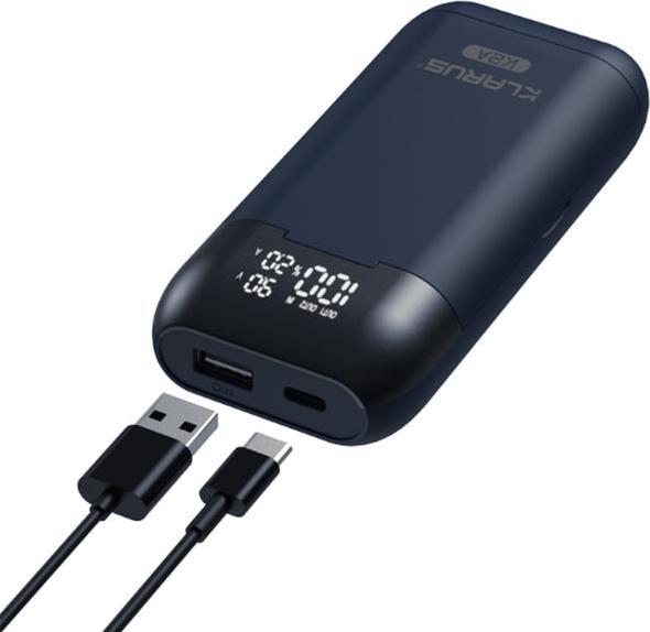 Actual product image Klarus Battery charger K2A for 2 batteries with 2 USB cables (1 pcs., Battery + charger)
