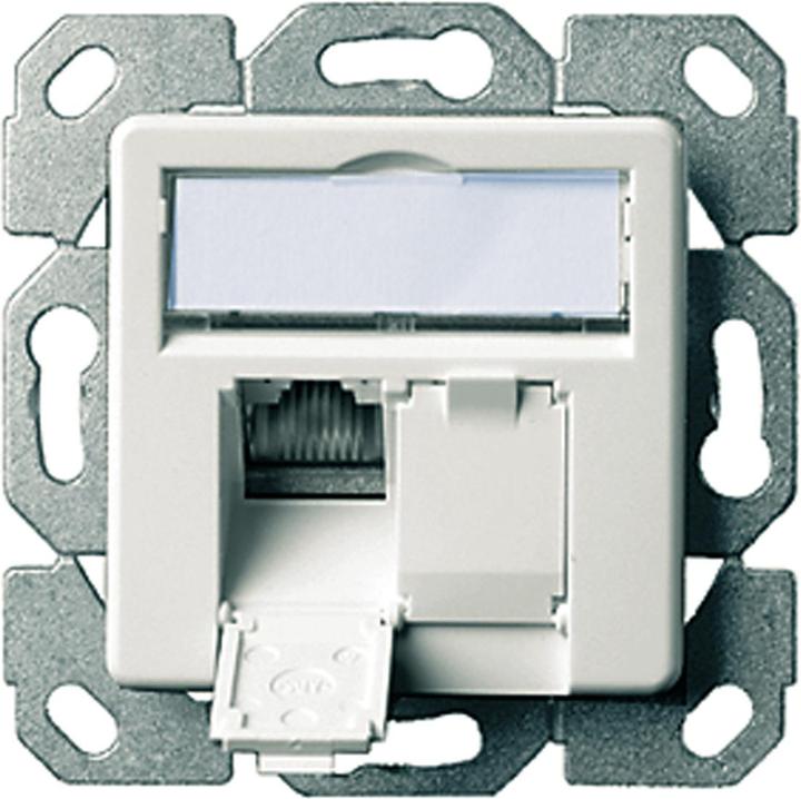 Produktbild Telegärtner TELEGAERTNER UPDose Cat6/Cl.E double 2xRJ45 alpinwhite AMJ45 (25.16.8650)