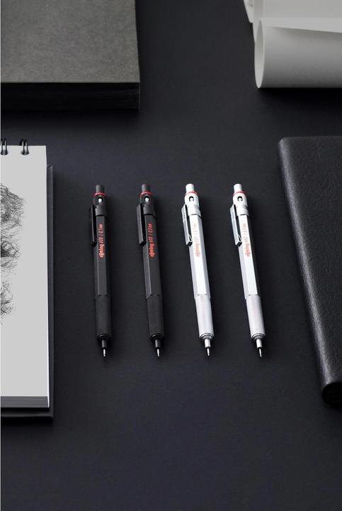 Actual product image Rotring Automatic pencil 600 0.5 silver - 1904445 (0.50 mm, HB, 1 x)
