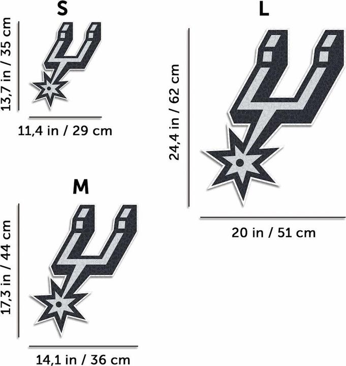 Produktbild Iconic NBA - San Antonio Spurs - Logo - Holz Puzzle Grösse M (270 Teile) (270 Teile)