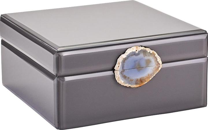 Produktbild Giftcompany Miroir Spiegelbox mit Achat grau M 21,5 cm