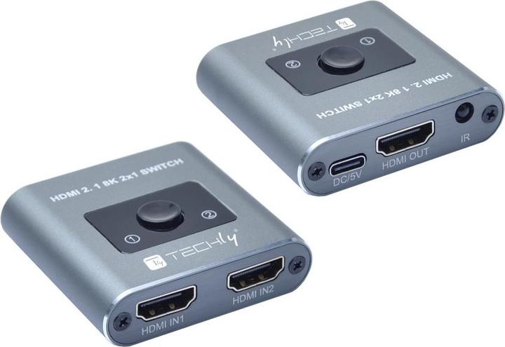 Actual product image Techly 2x1 HDMI 2.1 8K Switch