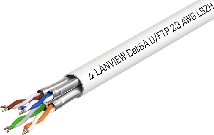 Produktbild Lanview Cat6a U-FTP Network Cable (U/FTP, CAT6a, 500 m)