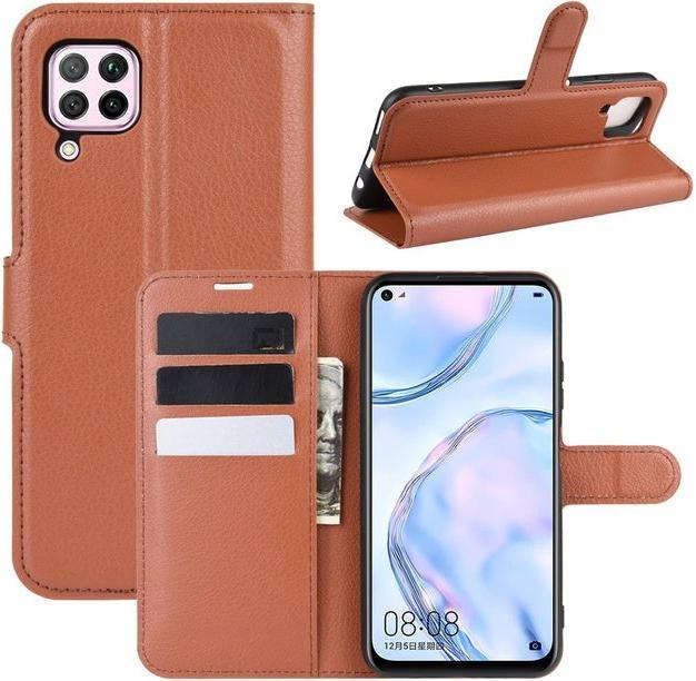 Actual product image MU Classic Litchi Leather Bookcover Series (Huawei P40 Lite)