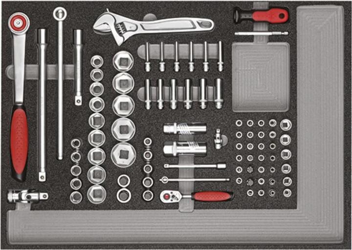 Produktbild Gedore red R21560005 Werkzeugsatz im Werkstattwagen MECHANIC schwarz 129-teilig (129 x)