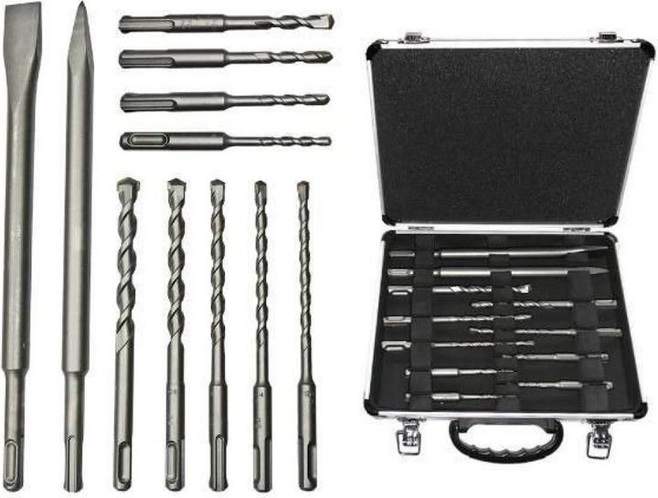 Actual product image Bosch Professional Zubehör Drill and chisel set SDS-Plus 11 pieces in case (5 mm, 6 mm, 7 mm, 8 mm, 10 mm, 12 mm)
