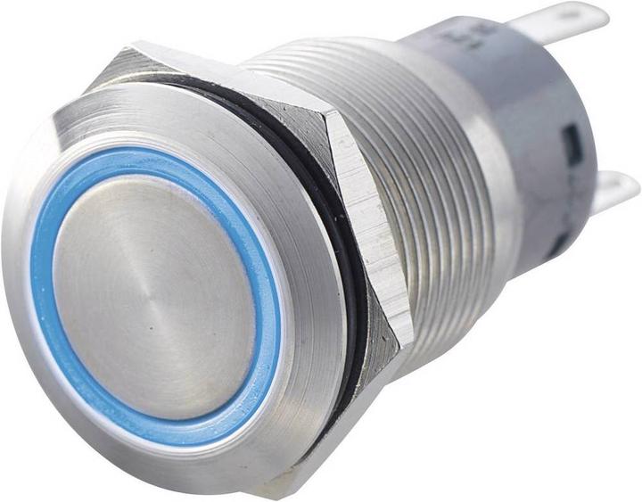 Produktbild Tru Components Vandalismusgeschützter Taster 19 mm 250 V/AC 5 A mit Ringbeleuchtung
