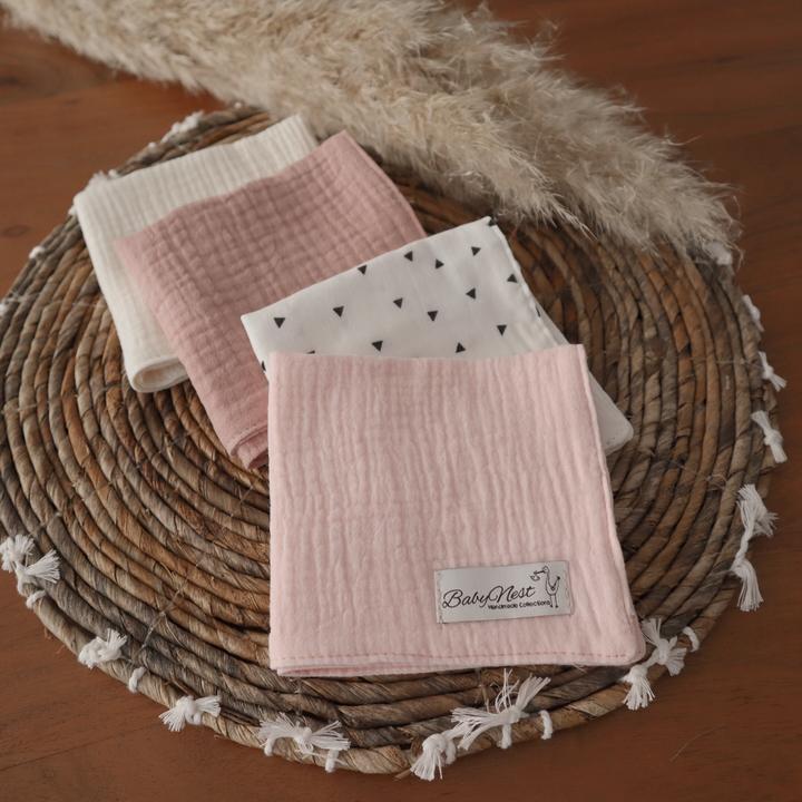 Image du produit Baby-Nest Lot de 4 mousselines de qualité supérieure Candy