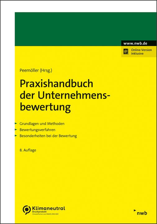 Actual product image Praxishandbuch der Unternehmensbewertung (German, Thomas Zollner, Nils Rullkötter, Florian Hildesheim, Jens Freiberg, Wolfgang Ballwieser, 2023)